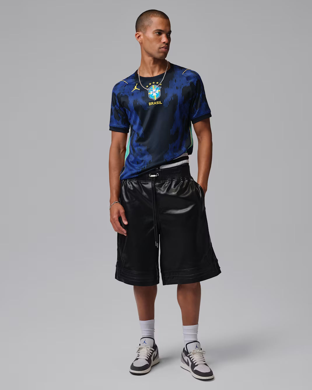 Camiseta de fútbol Nike Brasil Visitante para hombre 2026 - Azul Royal Antiguo/Negro