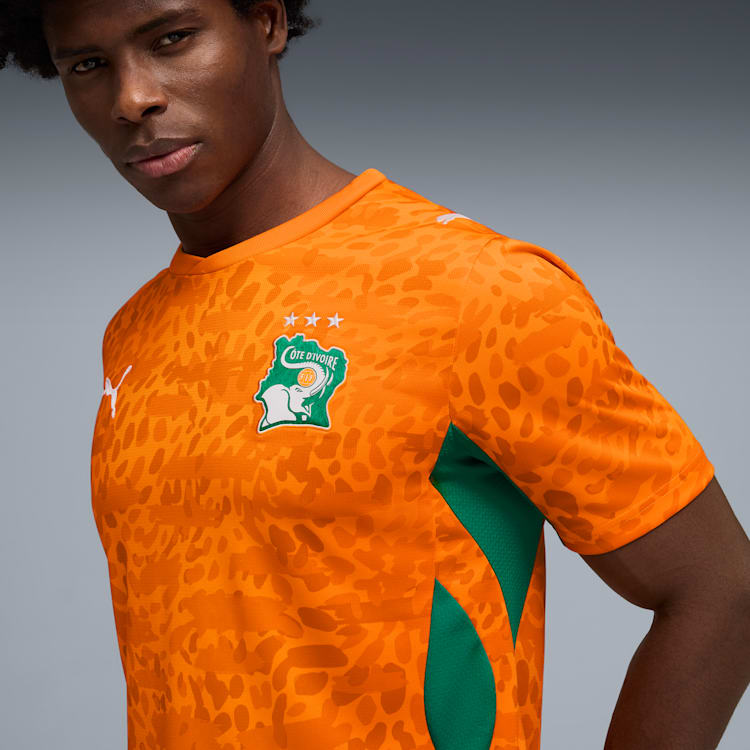 PUMA Ivory Coast Home Men's Soccer Jersey 2026 - Orange/Green