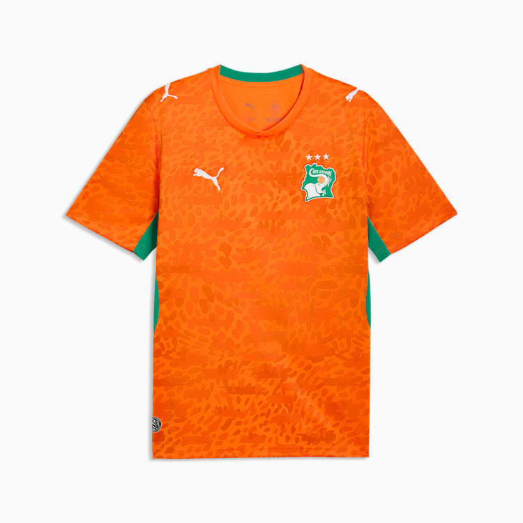 PUMA Ivory Coast Home Men's Soccer Jersey 2026 - Orange/Green