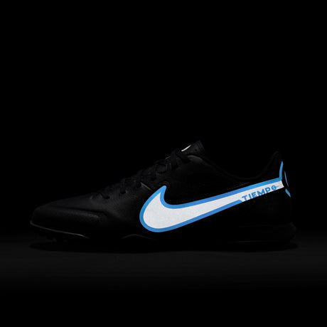 Nike Tiempo Legend 9 Academy TF Turfs Soccer Cleats - Black/Black/Iron Grey
