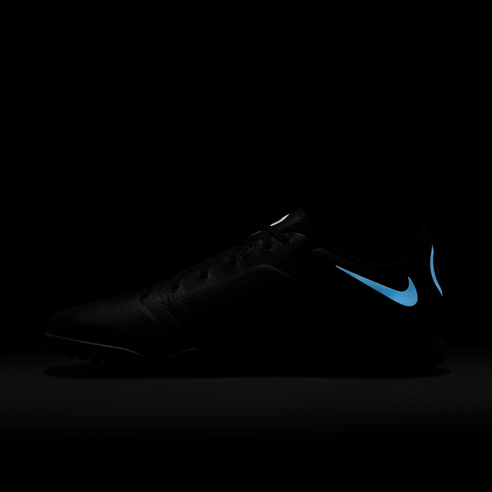 Nike Tiempo Legend 9 Academy TF Turfs Soccer Cleats - Black/Black/Iron Grey