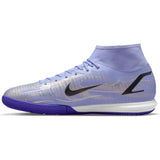 Nike Superfly 8 Academy KM IC Indoor Soccer Shoes - Light Thistle/Metallic Silver