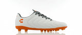 Charly Encore Firm Ground Soccer Cleats - White/Orange