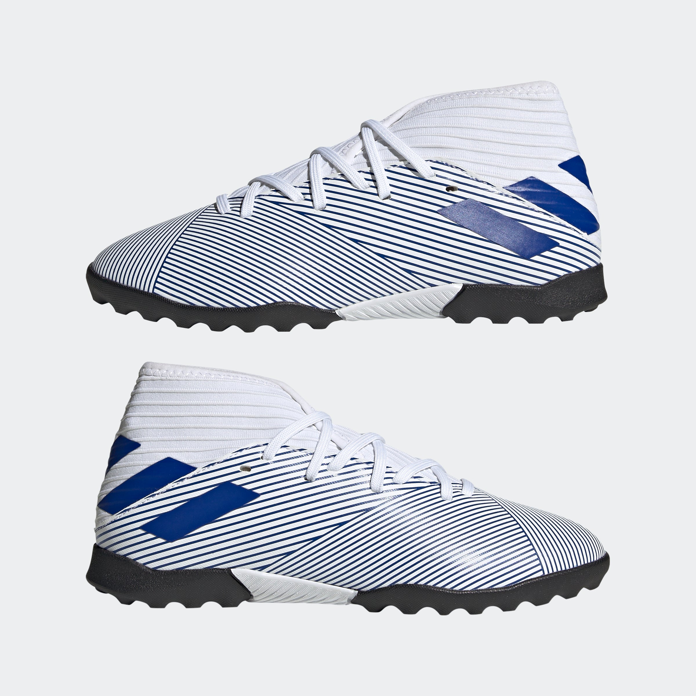 adidas Nemeziz 19.3 TF Turf Youth Soccer Cleats - White/Royal