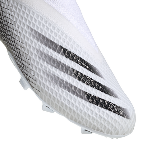adidas X Ghosted.3 Laceless Firm Ground Boots -White/Blac