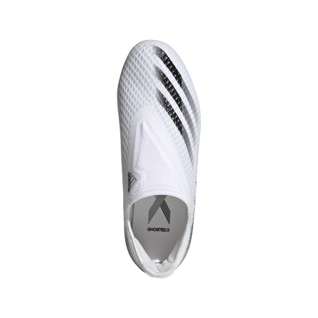 adidas X Ghosted.3 Laceless Firm Ground Boots -White/Blac