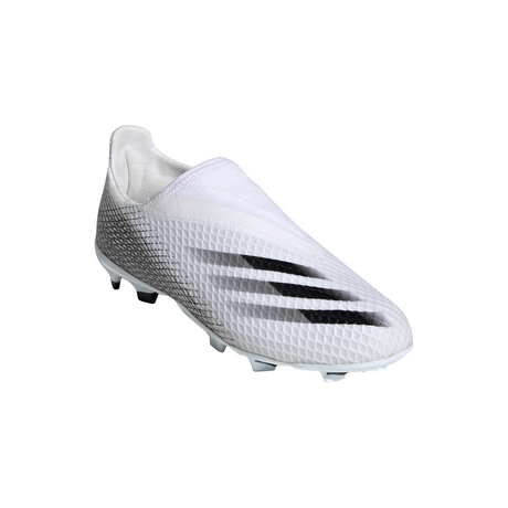 adidas X Ghosted.3 Laceless Firm Ground Boots -White/Blac