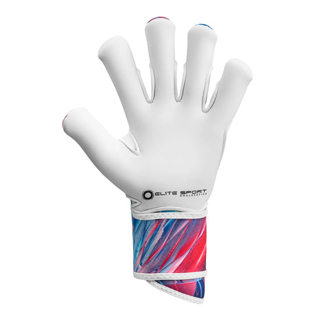 Elite Sport Quartz Goalkeeper Soccer Gloves - White/Blue/Red