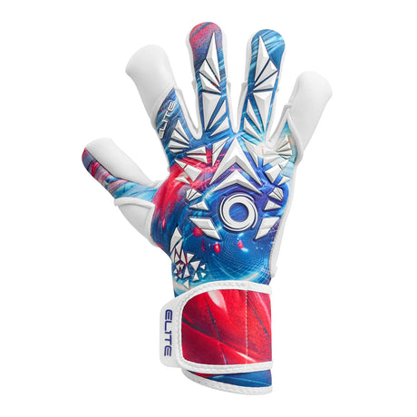 Elite Sport Quartz Goalkeeper Soccer Gloves - White/Blue/Red