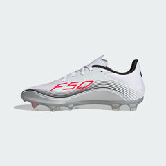 adidas F50 Messi League Firm/Multi-Ground Soccer Cleats - White/Red/Siver