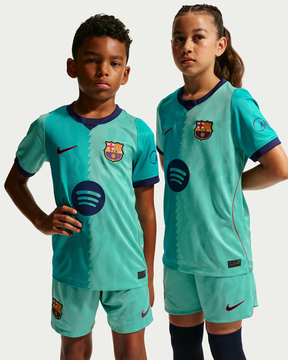 Nike Barcelona Third Youth Soccer Jersey 26/27 - Aqua