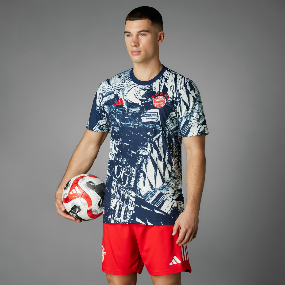 adidas FC Bayern Pre-Match Jersey Off White / Night Indigo