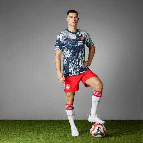 adidas FC Bayern Pre-Match Jersey Off White / Night Indigo