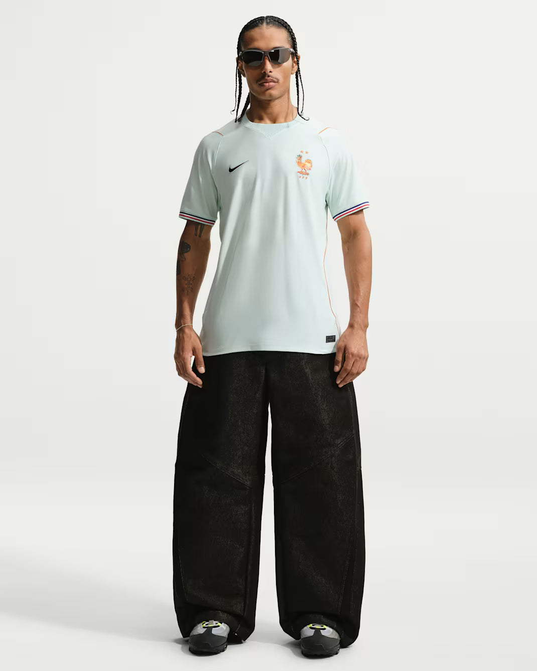 Nike France Away Men's Soccer Jersey 2026 - Igloo/Monarch/Monarch