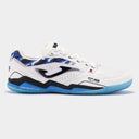 FS REACTIVE 2432 WHITE ROYAL TURF Zapatillas de fútbol sala Fs Reactive 24 para interior, color blanco y azul marino.