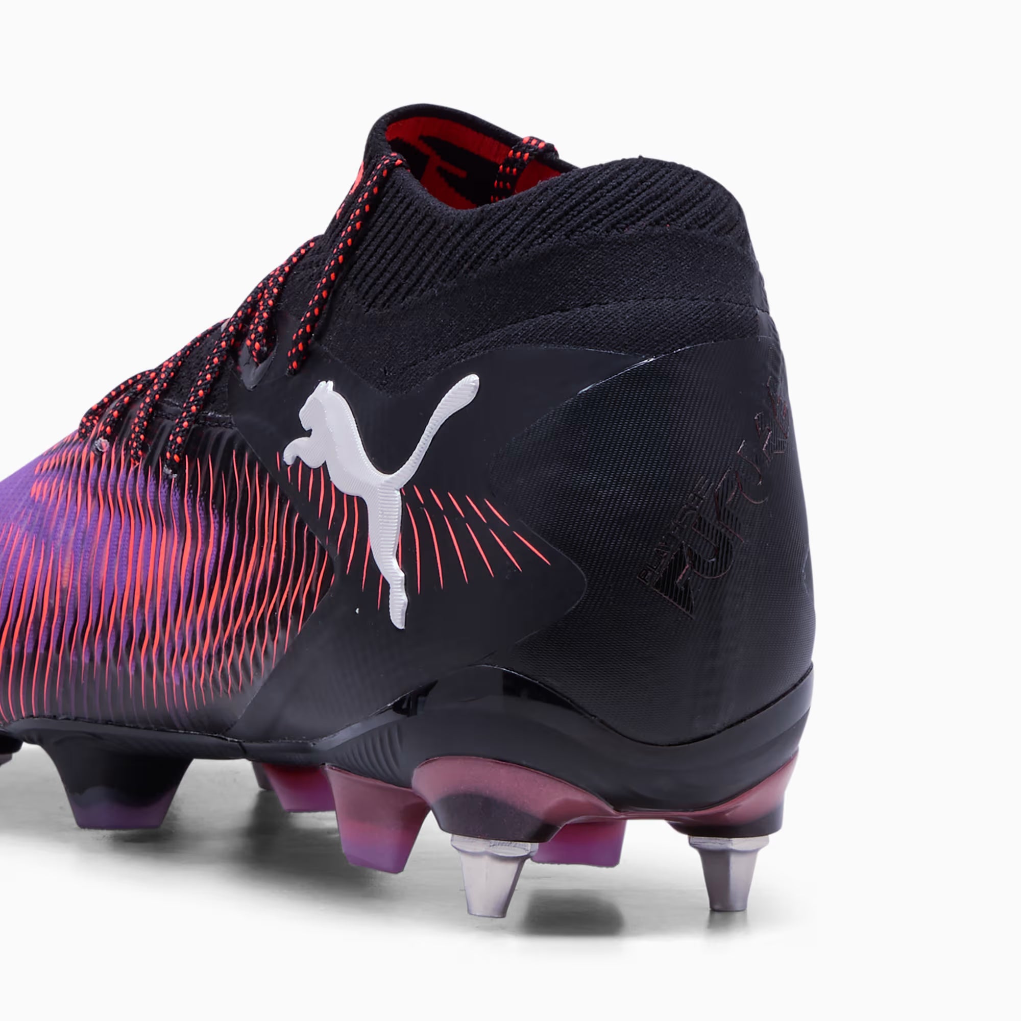PUMA Future 8 Ultimate Mxsg Spft Ground Soccer Shoes - Black/White/Glowing Red