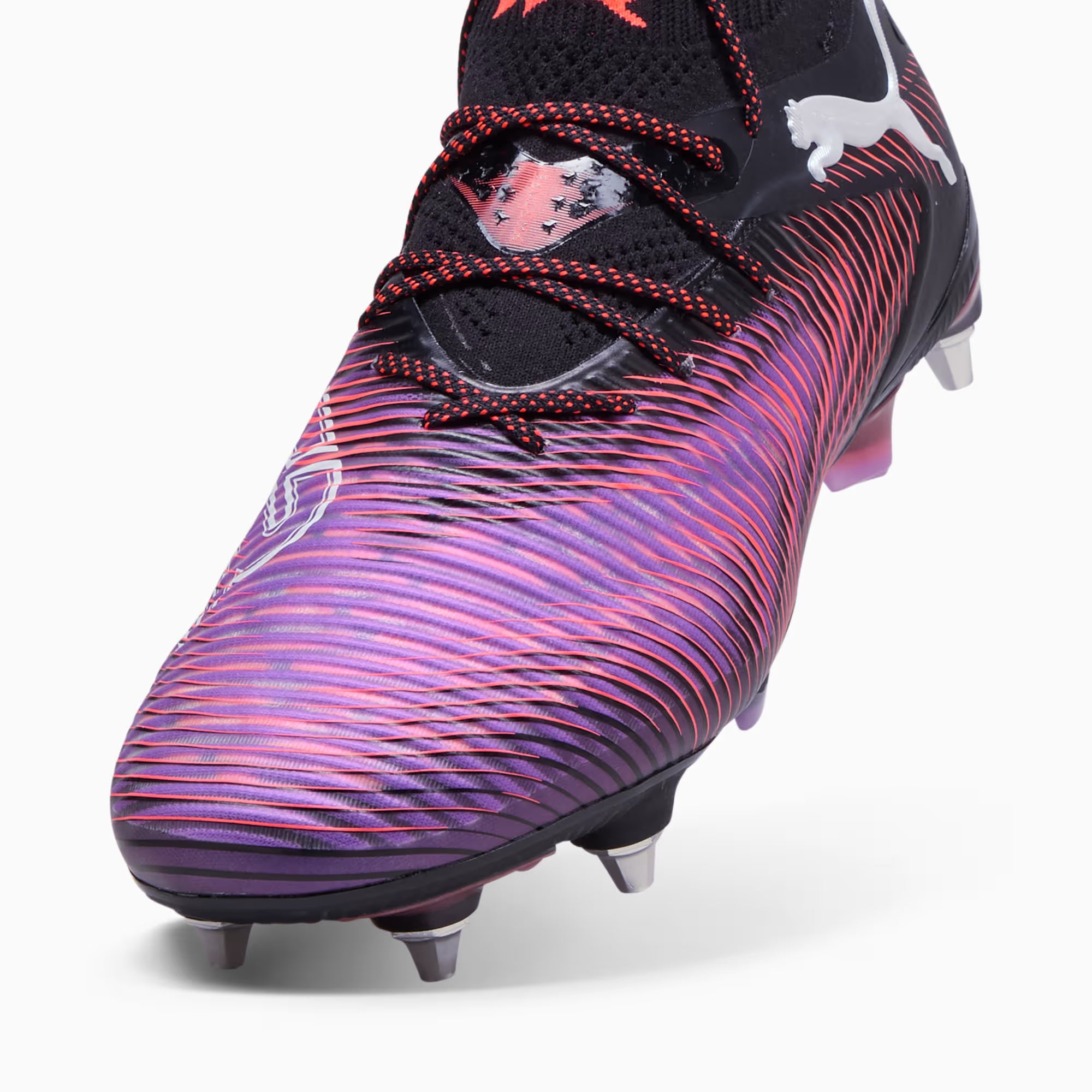 PUMA Future 8 Ultimate Mxsg Spft Ground Soccer Shoes - Black/White/Glowing Red