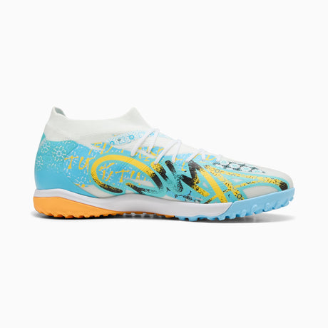 PUMA Future 9 Match Playmaker TT Turf Men's Soccer Cleats - White/Blue