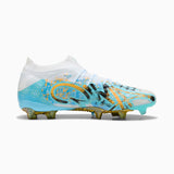 PUMA Future 9 Ultimate Playmaker FG Firm Ground Men's Soccer Cleats - White/Blue