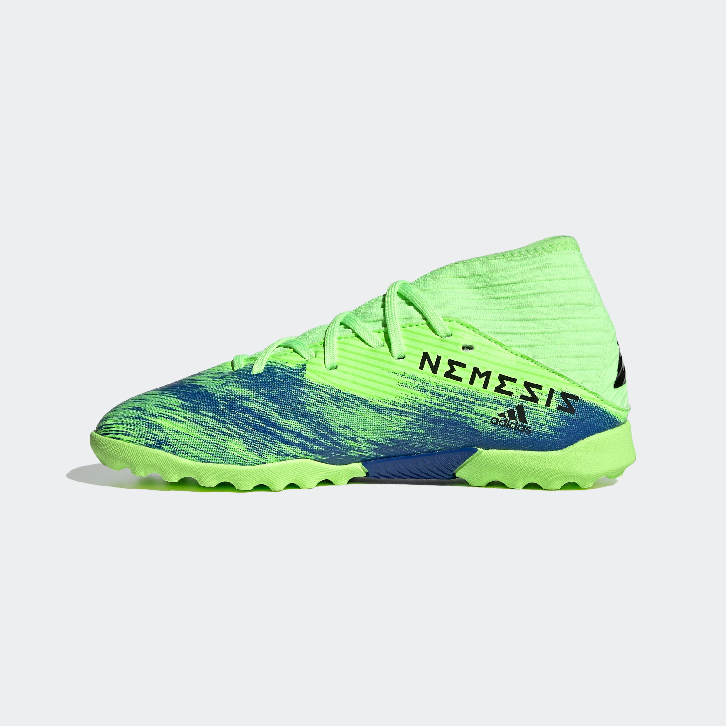 adidas Nemeziz 19.3 TF Turf Youth Soccer Cleats - Signal Green/Black/Royal