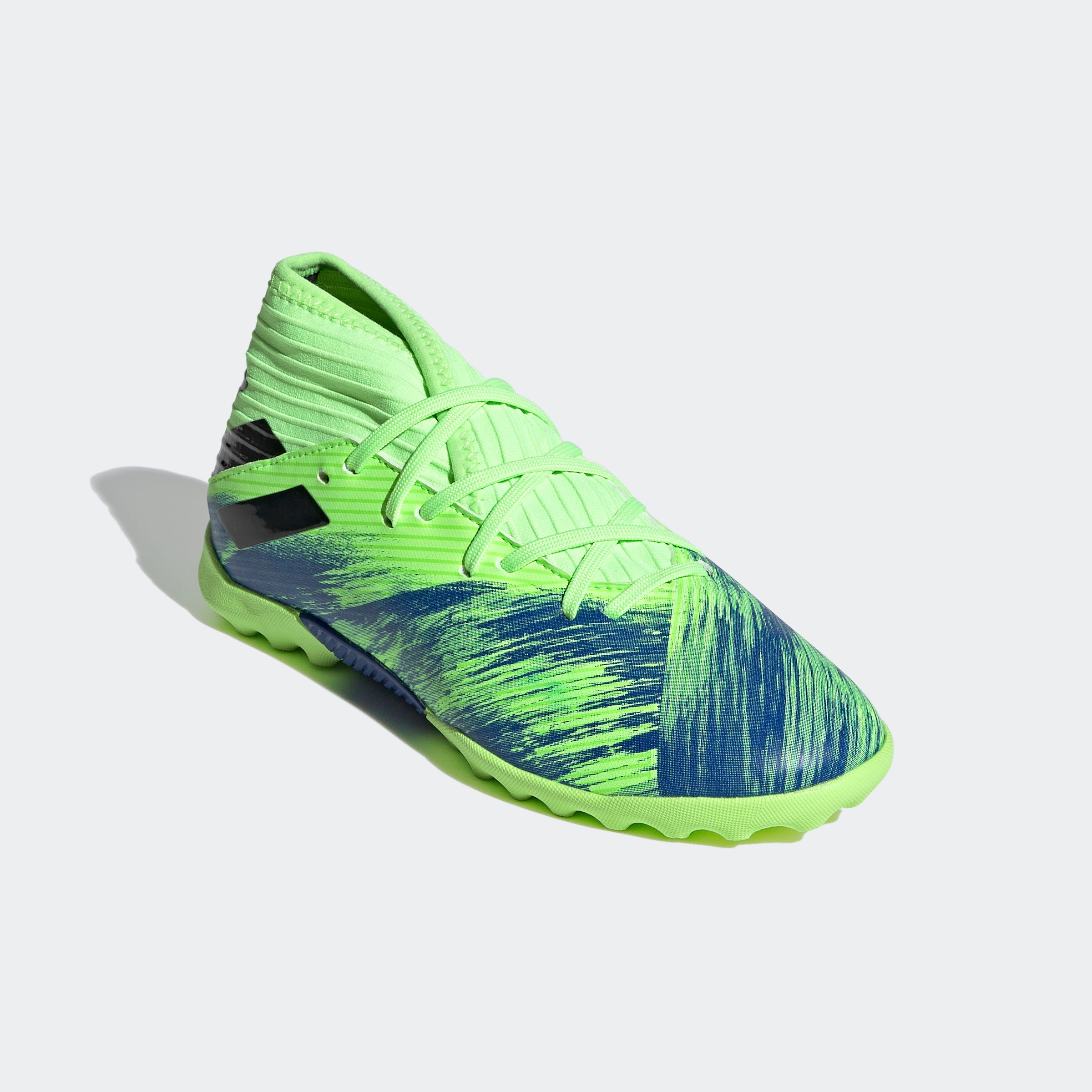 adidas Nemeziz 19.3 TF Turf Youth Soccer Cleats - Signal Green/Black/Royal