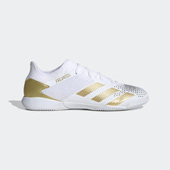 Botas de fútbol sala adidas Predator Mutator 20.3 Low en blanco, dorado y negro