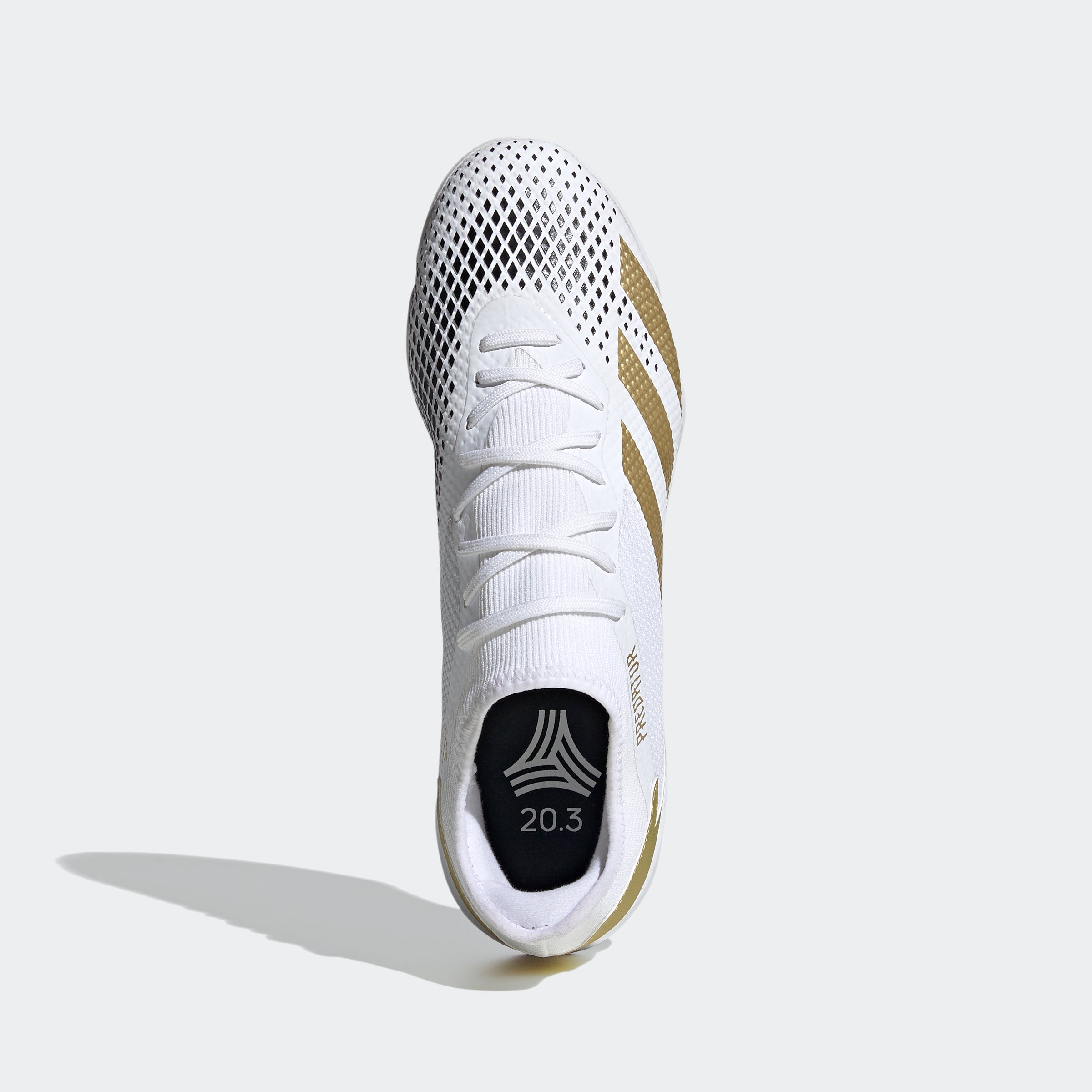 Botas de fútbol sala adidas Predator Mutator 20.3 Low en blanco, dorado y negro