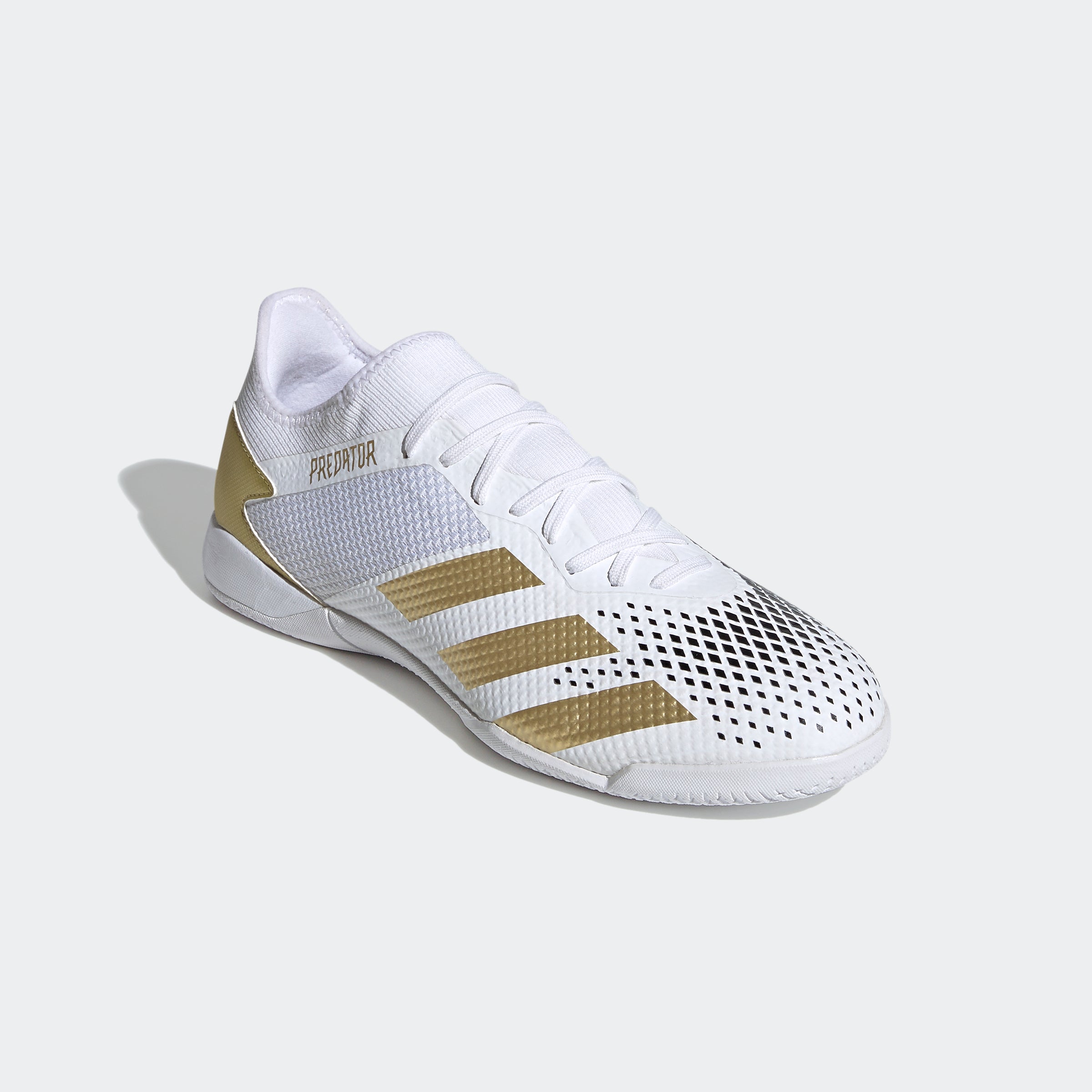 Botas de fútbol sala adidas Predator Mutator 20.3 Low en blanco, dorado y negro