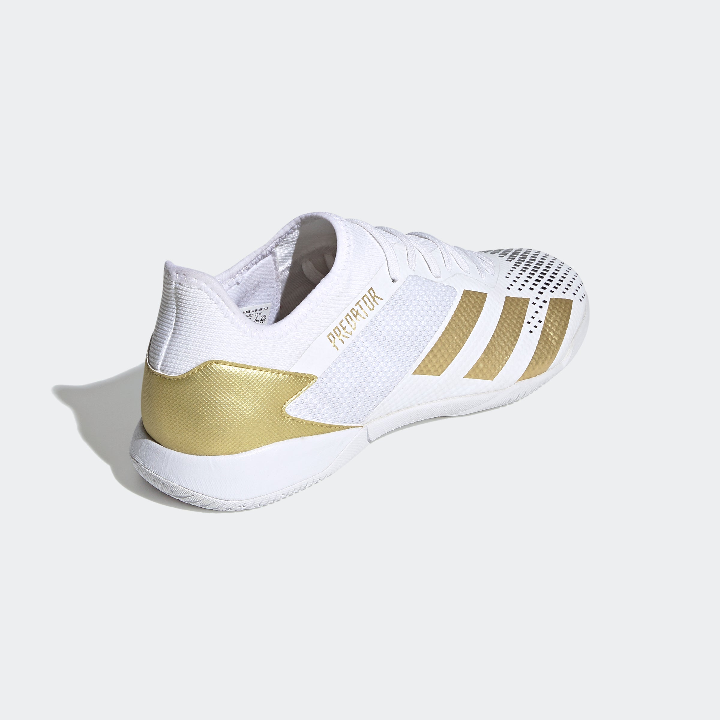 Botas de fútbol sala adidas Predator Mutator 20.3 Low en blanco, dorado y negro
