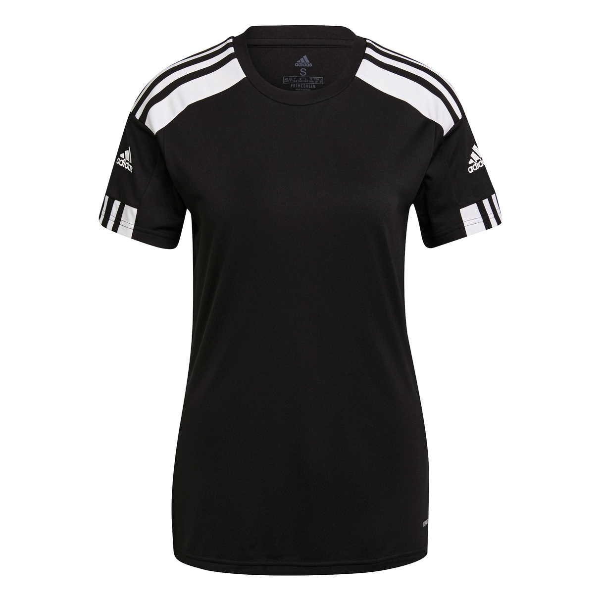 Camiseta adidas Squadra 21 para mujer, color negro y blanco