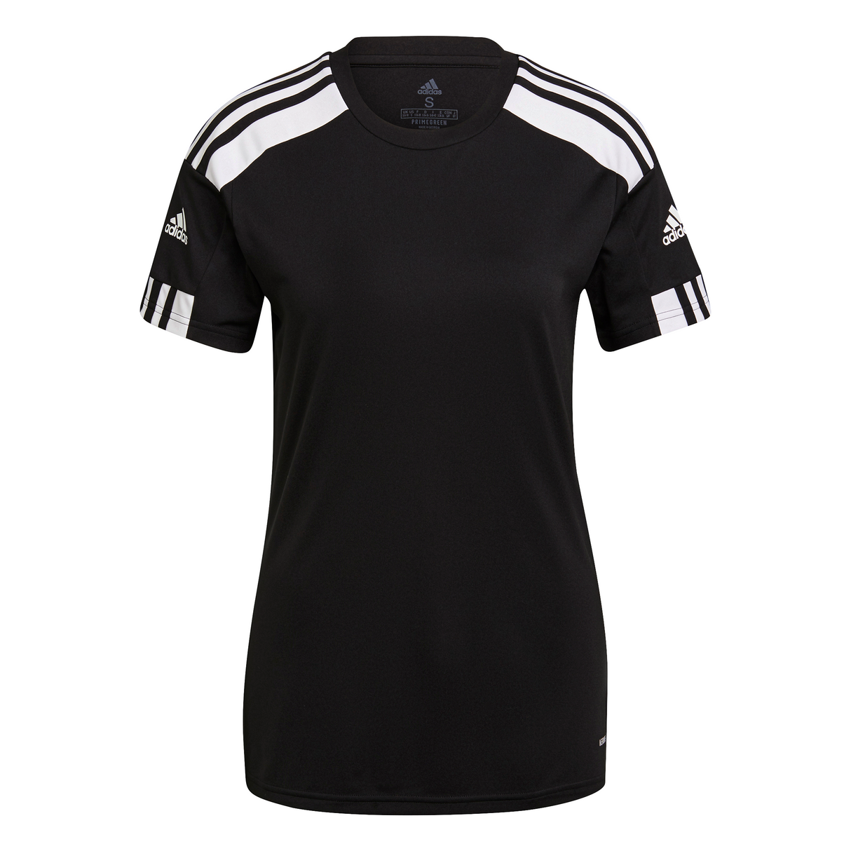 Camiseta adidas Squadra 21 para mujer, color negro y blanco