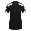 Camiseta adidas Squadra 21 para mujer, color negro y blanco