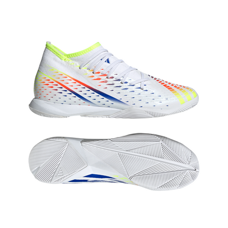 adidas Predator Edge 3 IN Men's Soccer Shoes - White/Yellow