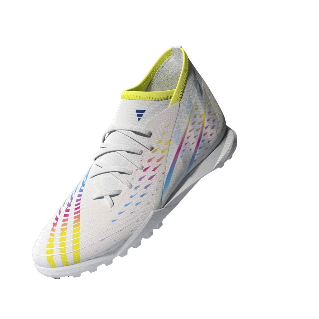 Botas de fútbol adidas Predator Edge.3 Turf Blanco/Amarillo/Azul