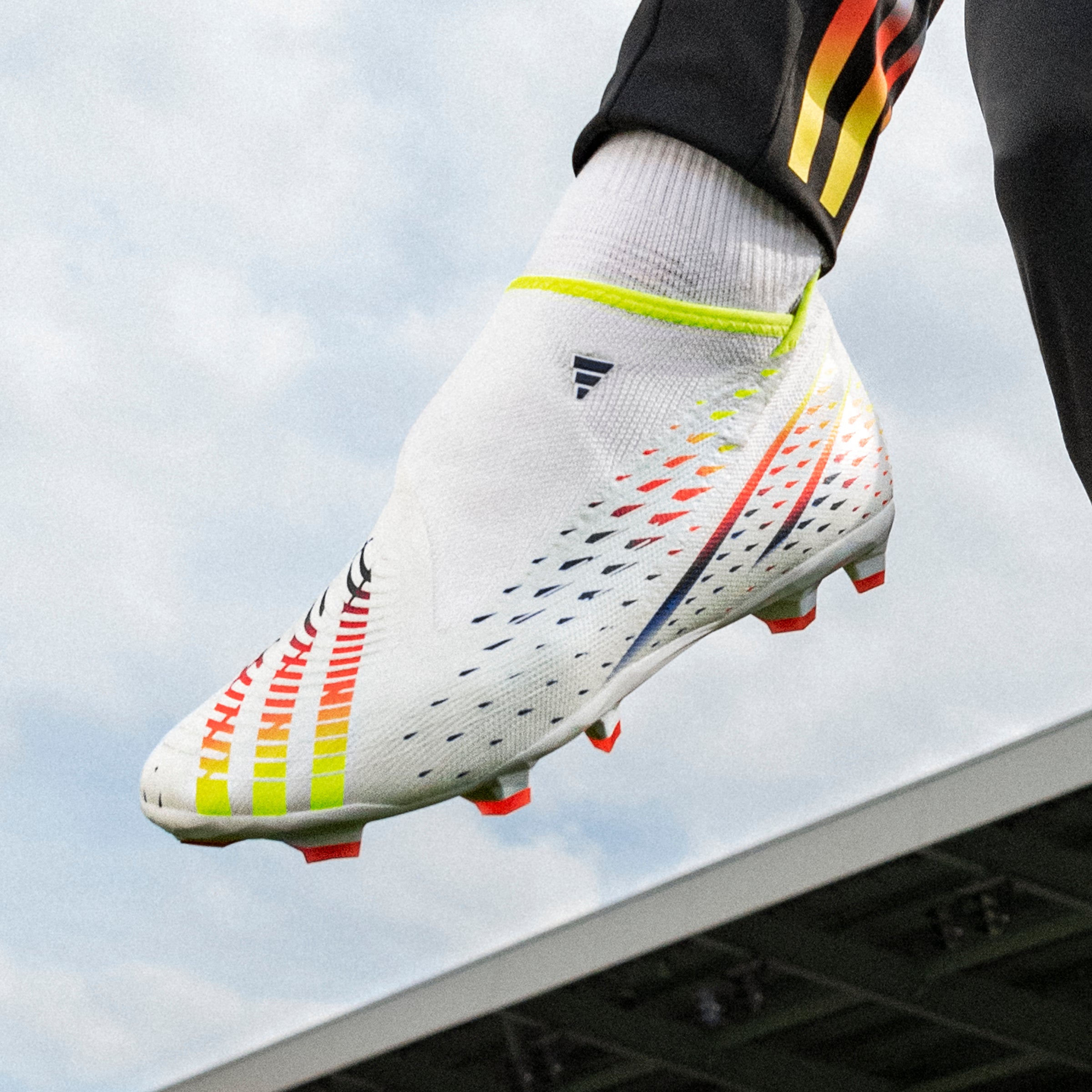 adidas Predator Edge 3 Laceless FG Men's Soccer Cleats - White/Yellow/Blue