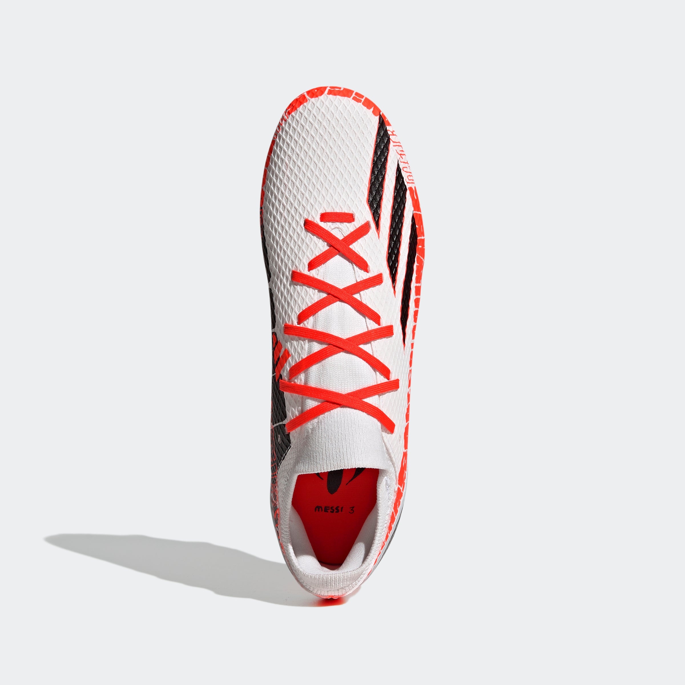 adidas Speedportal Messi 3 FG Firm Ground Football Boots White/Black/Red