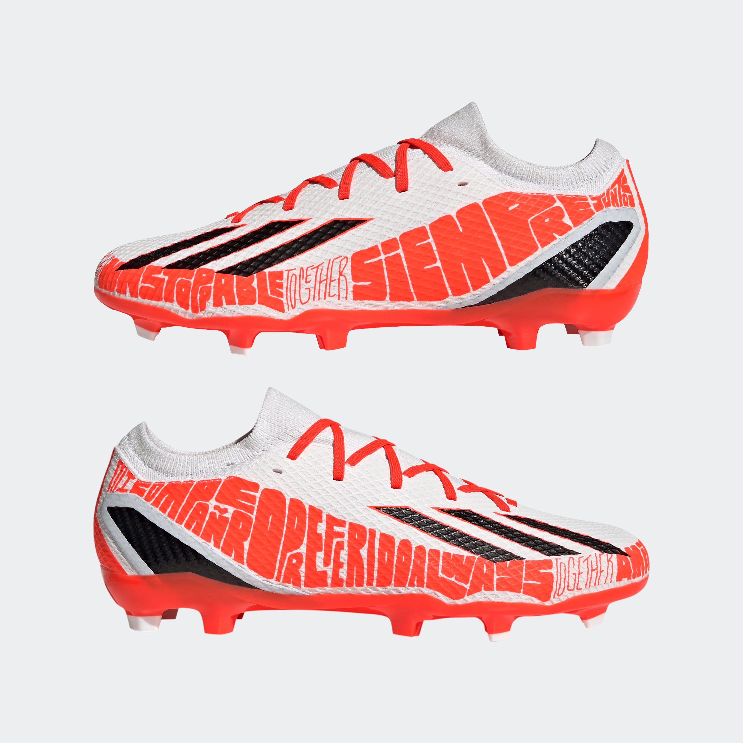 adidas Speedportal Messi 3 FG Firm Ground Football Boots White/Black/Red