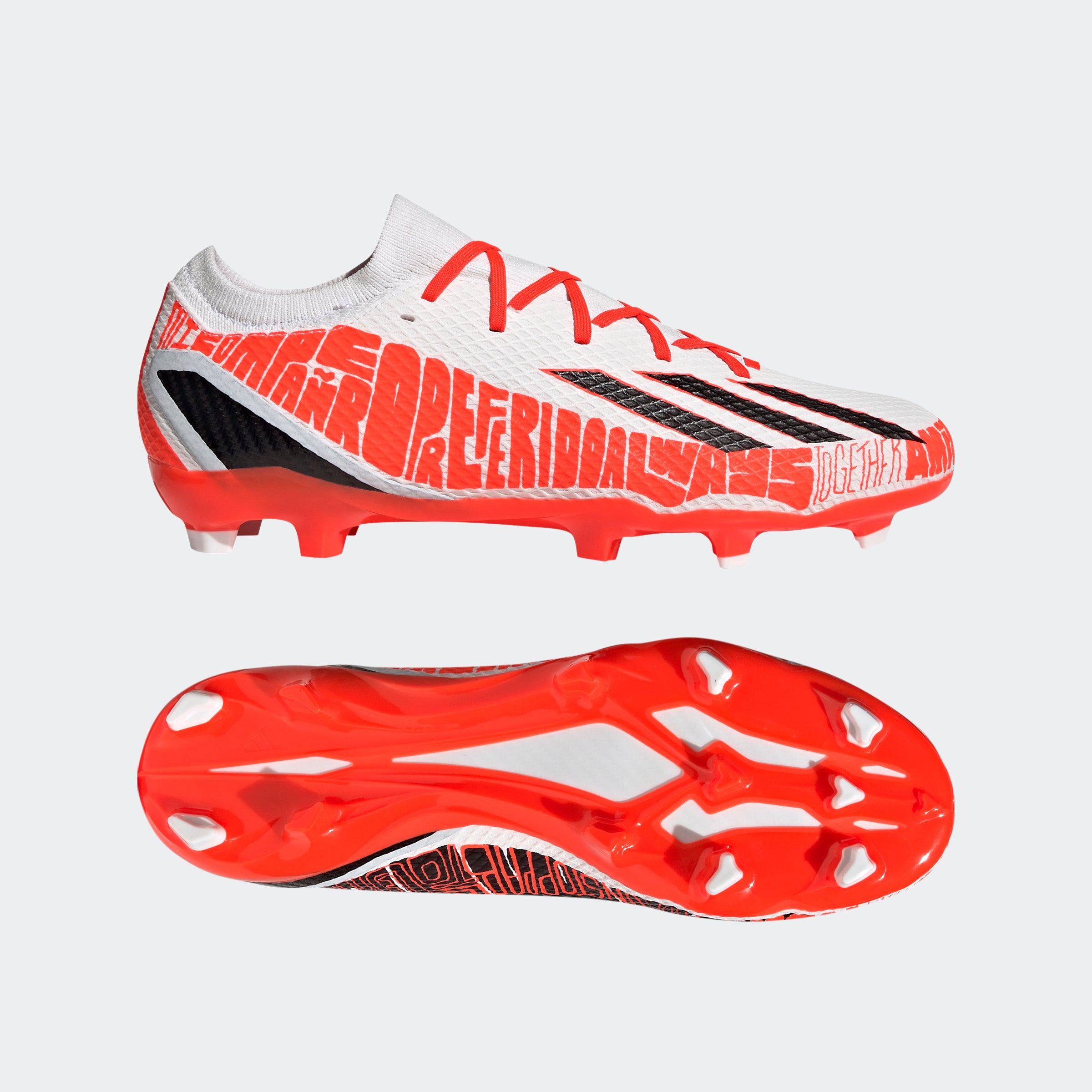 adidas Speedportal Messi 3 FG Firm Ground Football Boots White/Black/Red