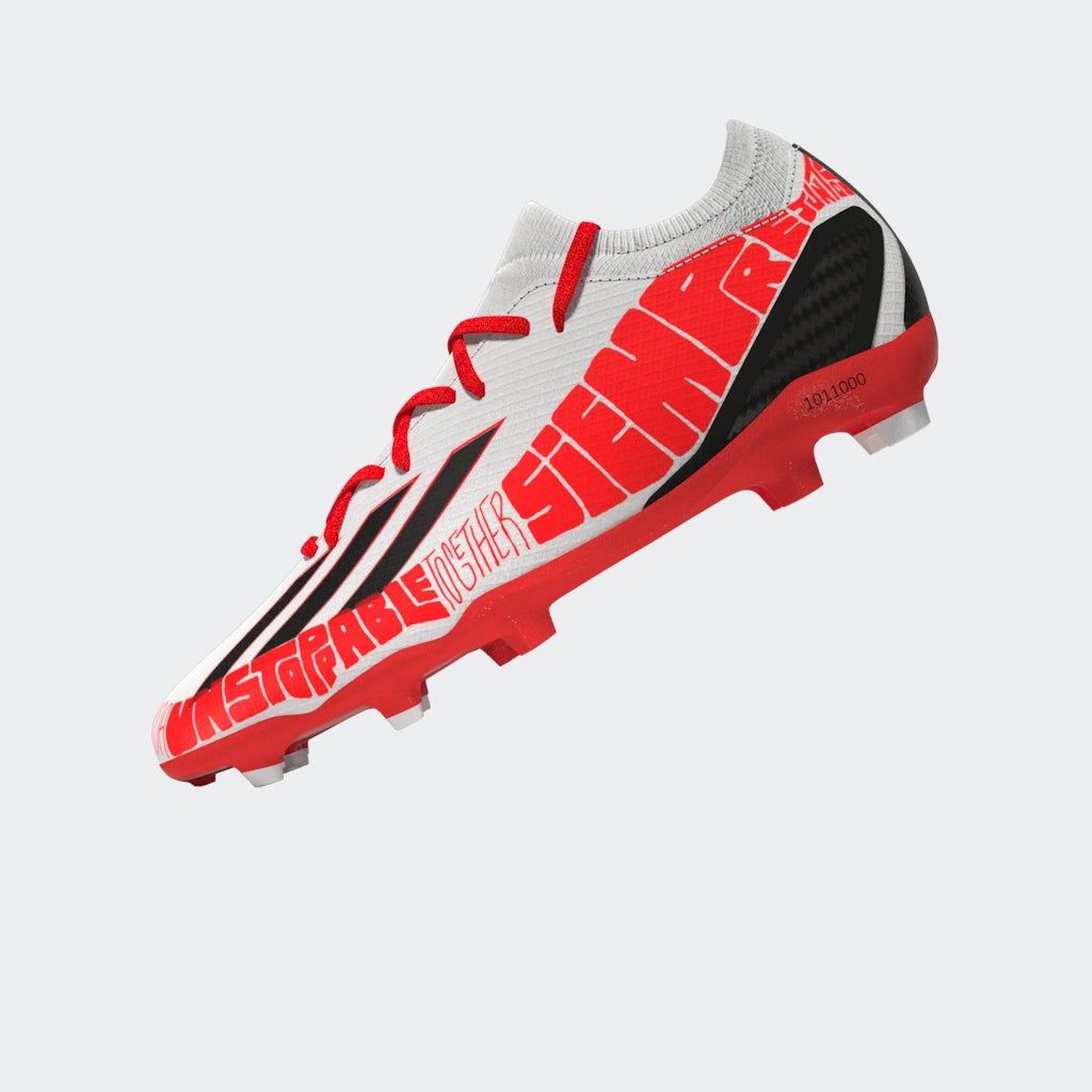 adidas Speedportal Messi 3 FG Firm Ground Football Boots White/Black/Red
