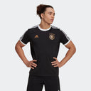 Camiseta de fútbol para hombre adidas Alemania ADN 3 Tiras - Negro/Blanco