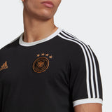 Camiseta de fútbol para hombre adidas Alemania ADN 3 Tiras - Negro/Blanco