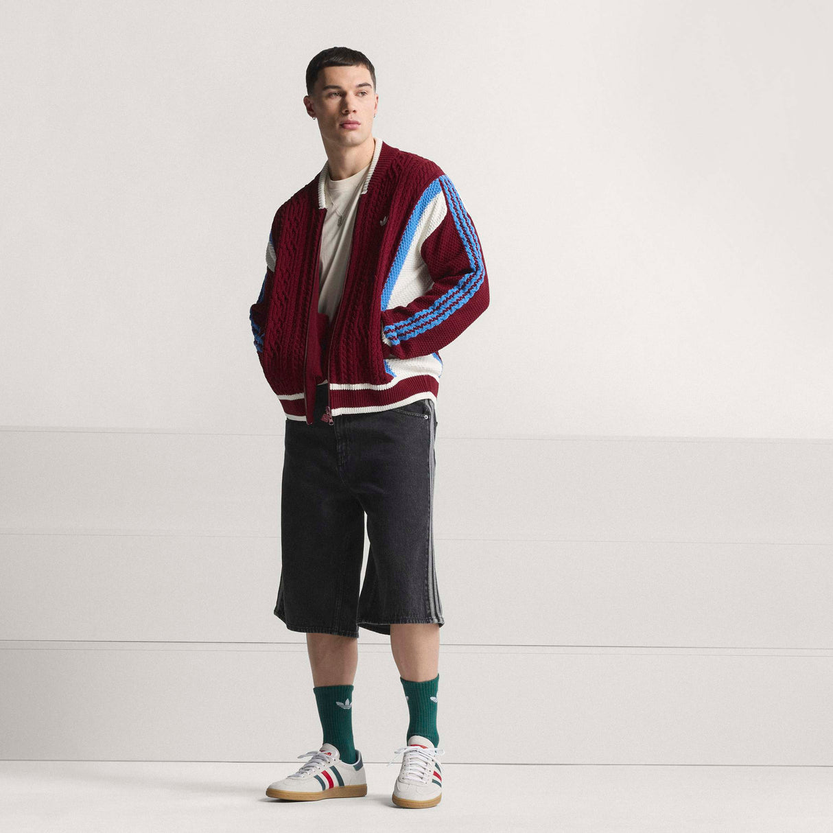 Tenis adidas Mexico Handball Spezial - Blanco/Escarlata