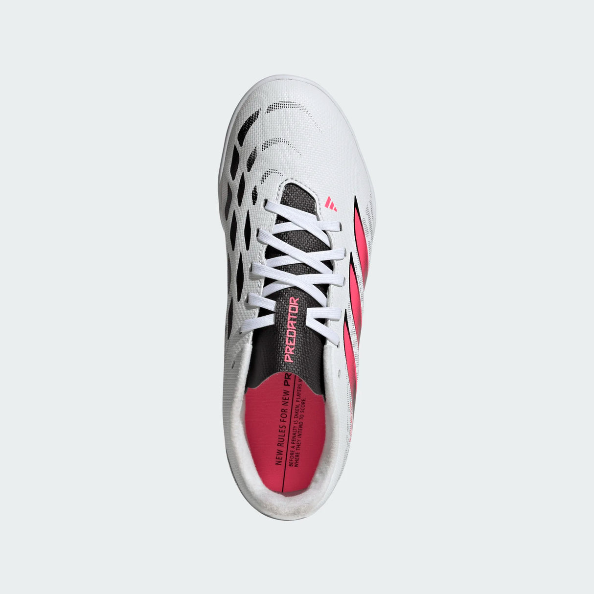 adidas Predator Club Sala Indoor Youth Soccer Shoes - White/Black
