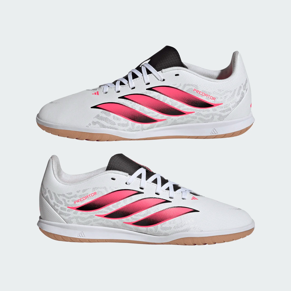 adidas Predator Club Sala Indoor Youth Soccer Shoes - White/Black