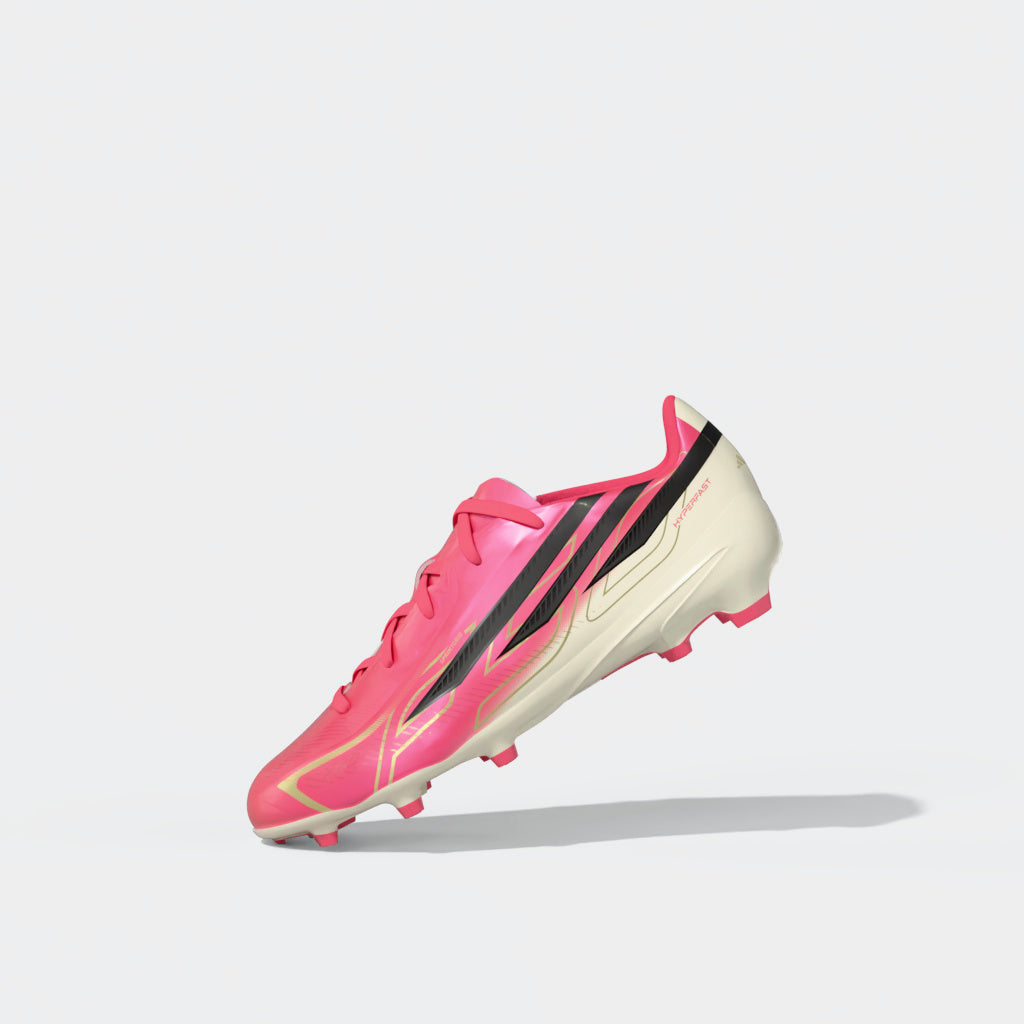 adidas F50 Hyperfast League Firm Ground Youth Soccer Cleats - Turquesa/Black/Gold