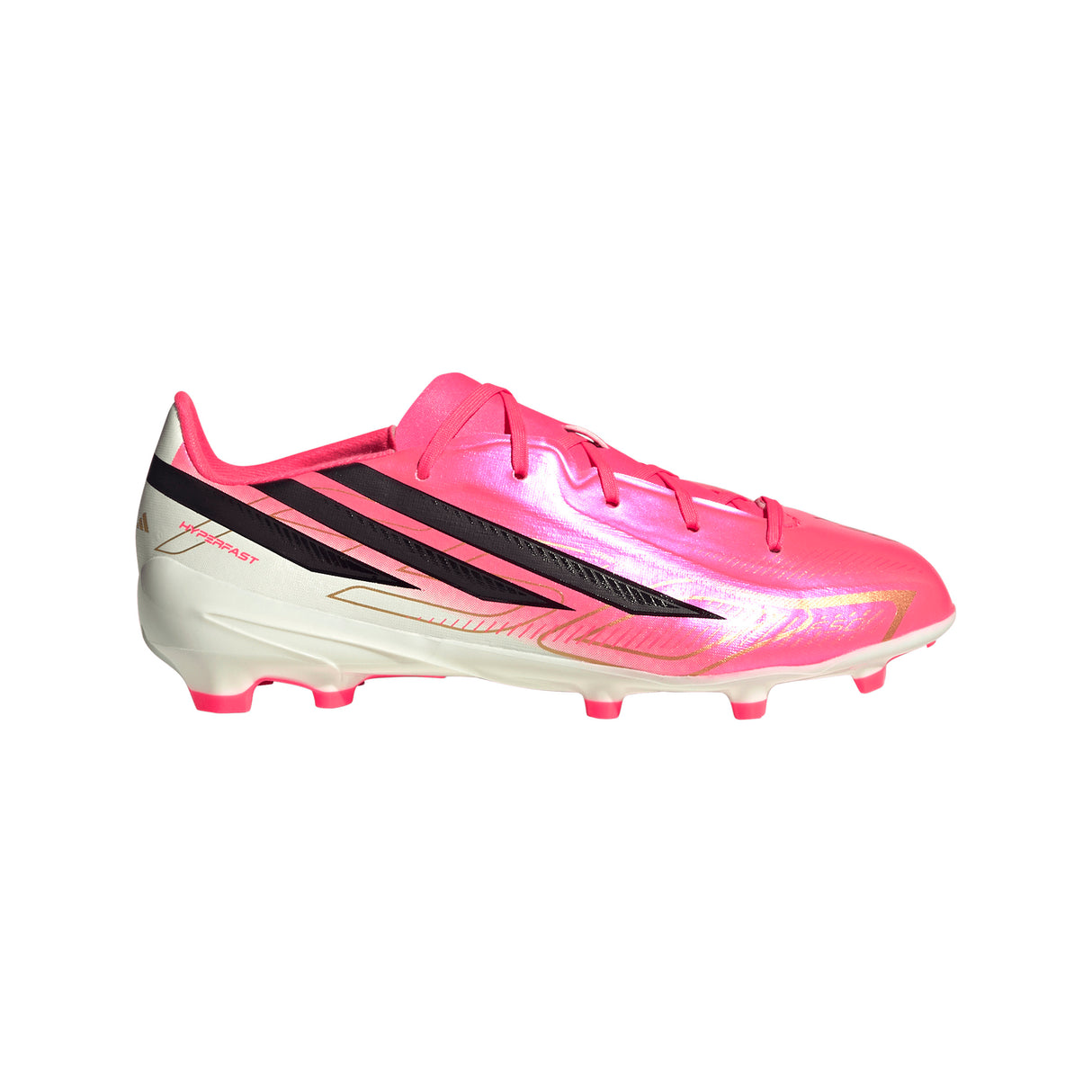 adidas F50 Hyperfast League Firm Ground Youth Soccer Cleats - Turquesa/Black/Gold