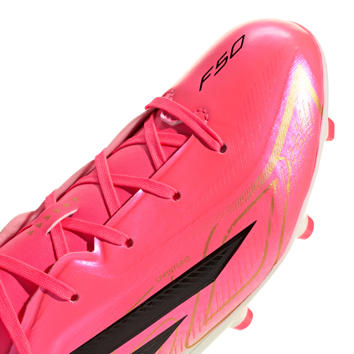 adidas F50 Hyperfast League Firm Ground Youth Soccer Cleats - Turquesa/Black/Gold