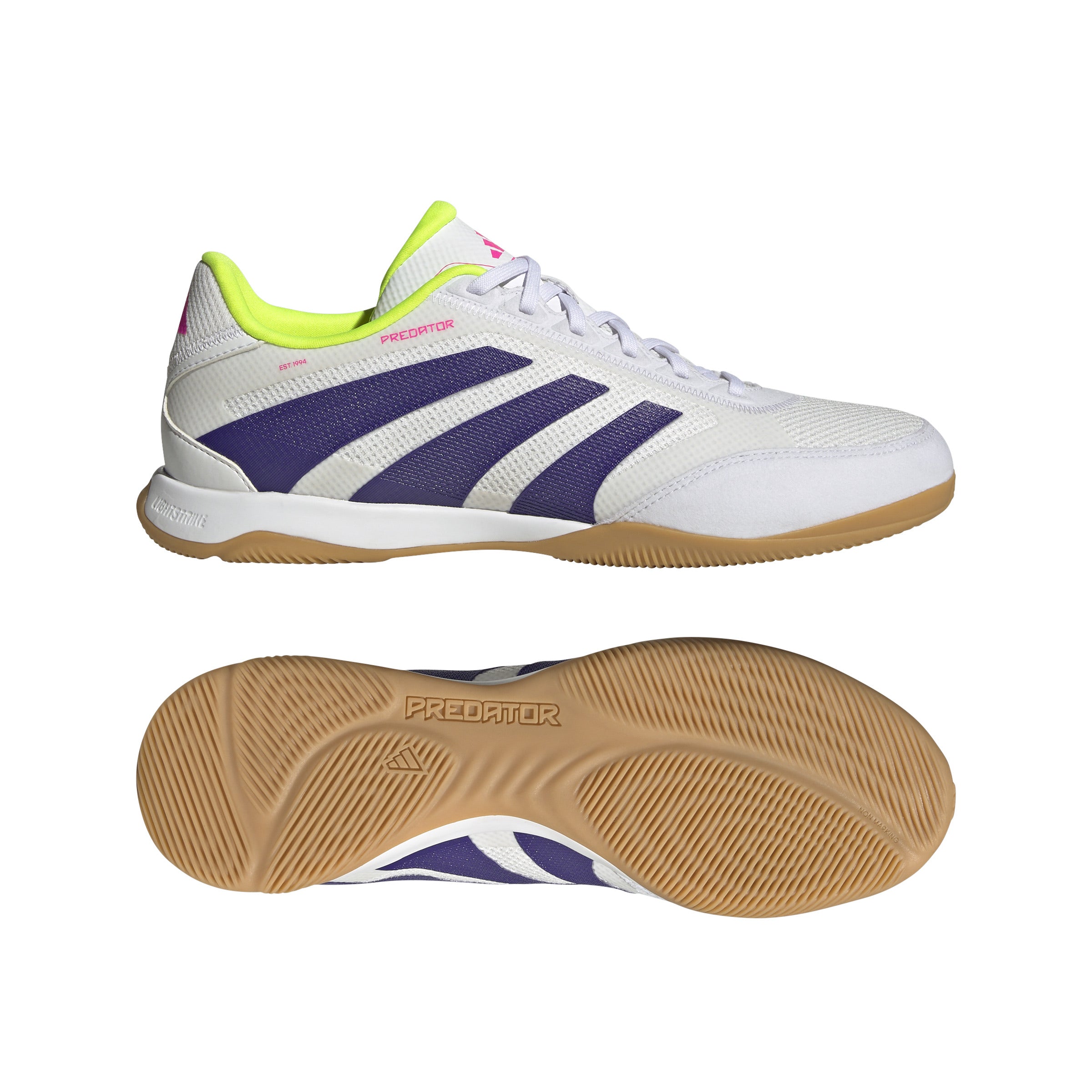 Botas de fútbol sala adidas Predator League en color blanco y morado