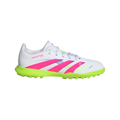 Botas de fútbol adidas Predator League Turf para niños, color blanco