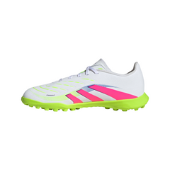 Botas de fútbol adidas Predator League Turf para niños, color blanco